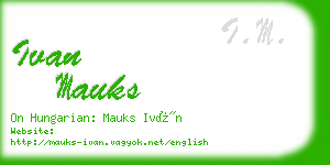 ivan mauks business card